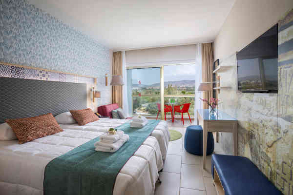 Elegant twin/double room at Leonardo Laura Beach & Splash Resort with inland view