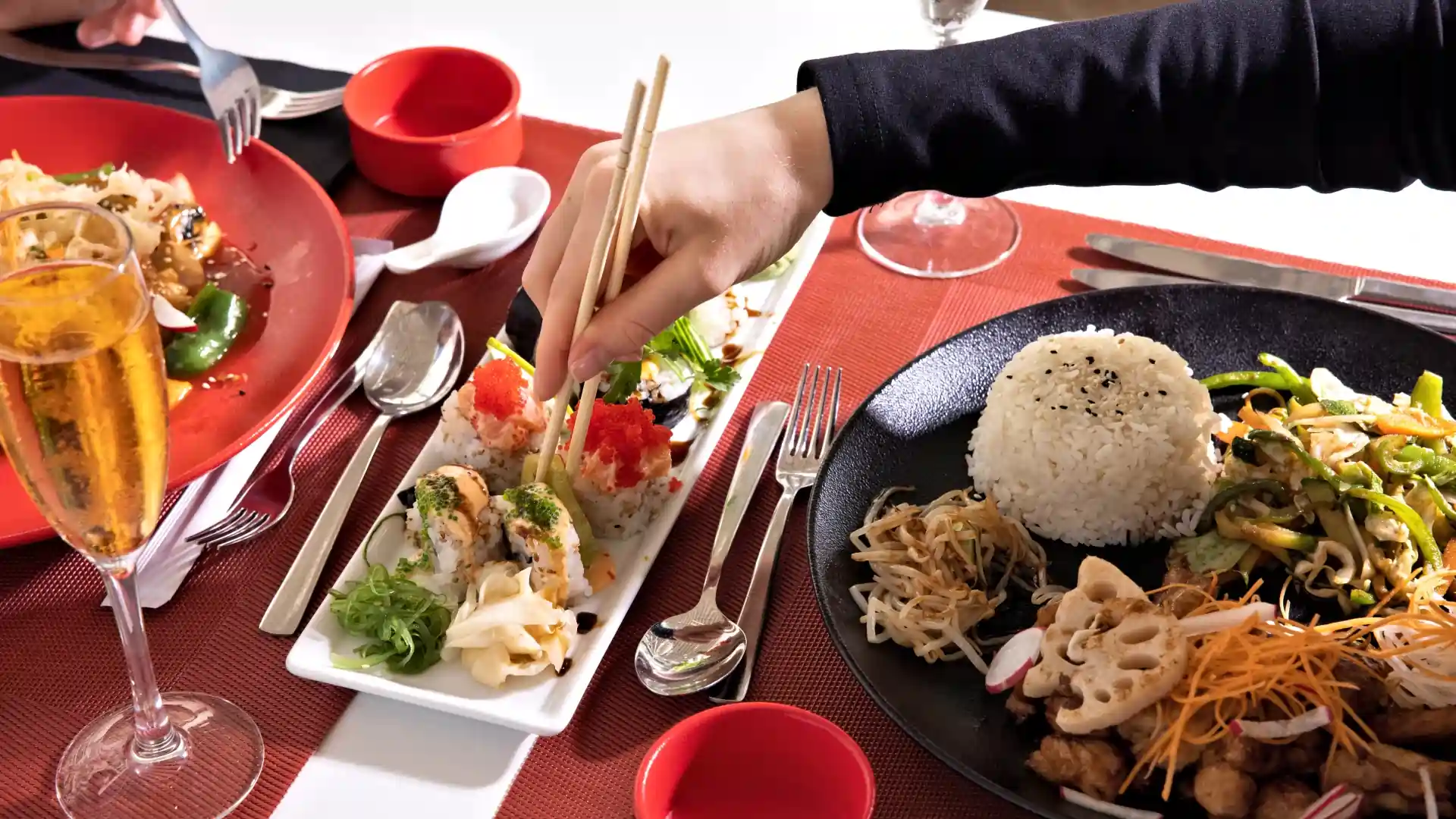 The chef at Egao Asian Restaurant.